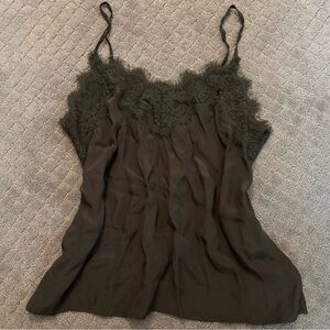 A&F Olive Green Lace tank